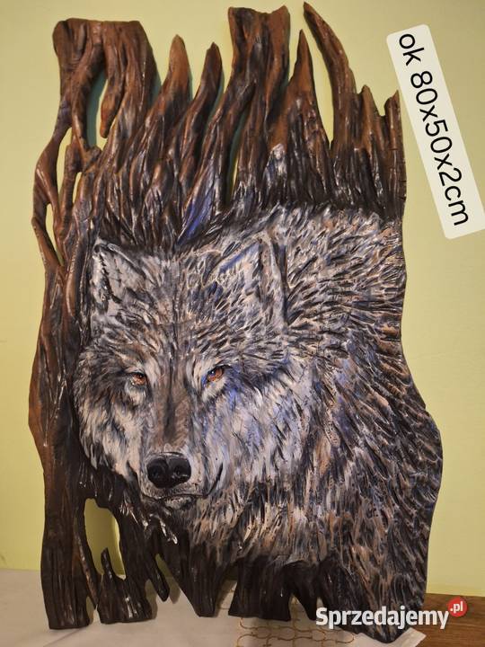 Płaskorzeźba wilk Strzyżów sprzedam