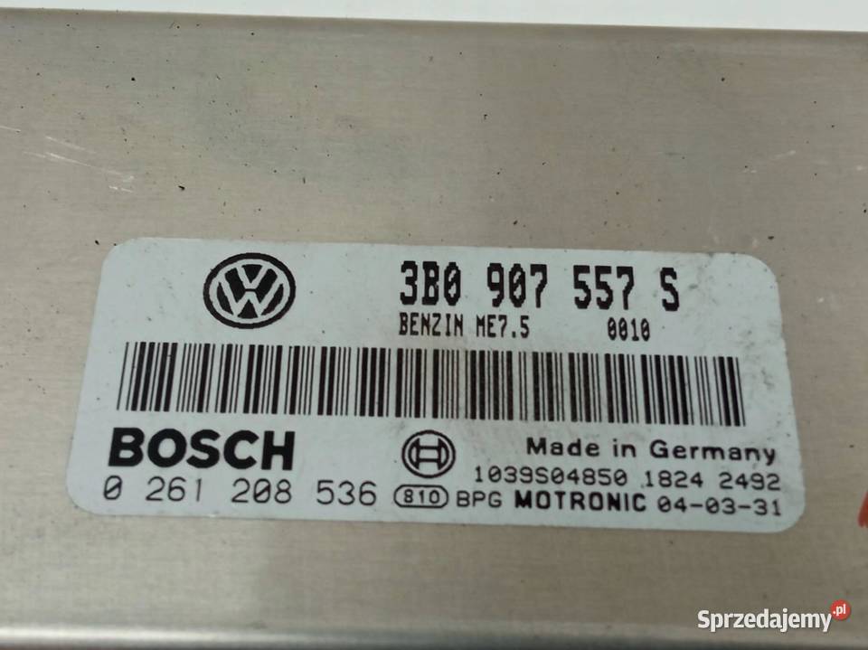 STEROWNIK SILNIKA 3B0907557S 0261208536 20 TDI