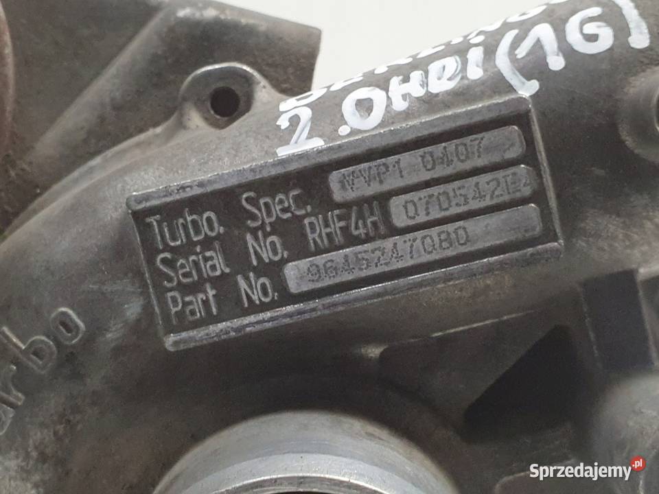 TURBOSPRĘŻARKA Peugeot 307 20 HDI turbo
