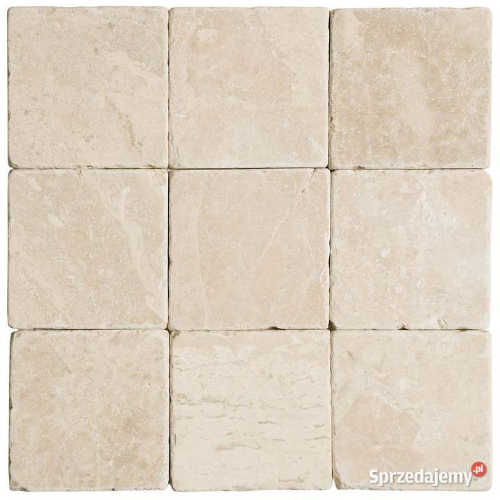 Cegiełki Marmurowe Queen Beige Bębnowane 10x10x1