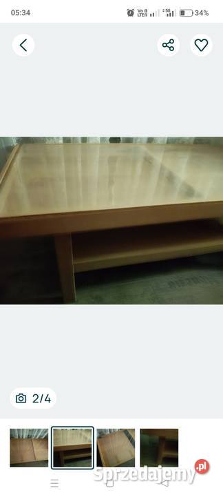 Ława Ikea naturalne drewno Stoliki kawowe i ławy