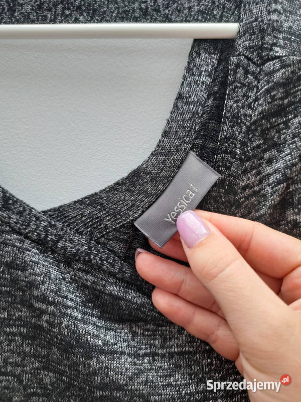 Stylowa melanżowa bluzka z wiązaniem Yessica czarny Trąbki Wielkie sprzedam