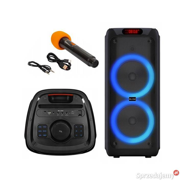 GŁOŚNIK BLUETOOTH USB SD KARAOKE MIKROFON DJ Białystok