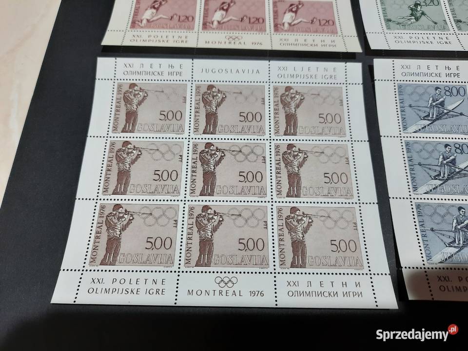 znaczki JUGOSŁAWIA Montreal 1976 4 bloczki 347 Warszawa sprzedam