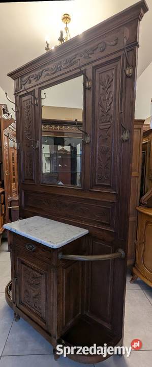 Piękna dębowa garderobawieszak secesyjnysklep Dąbrowa Górnicza