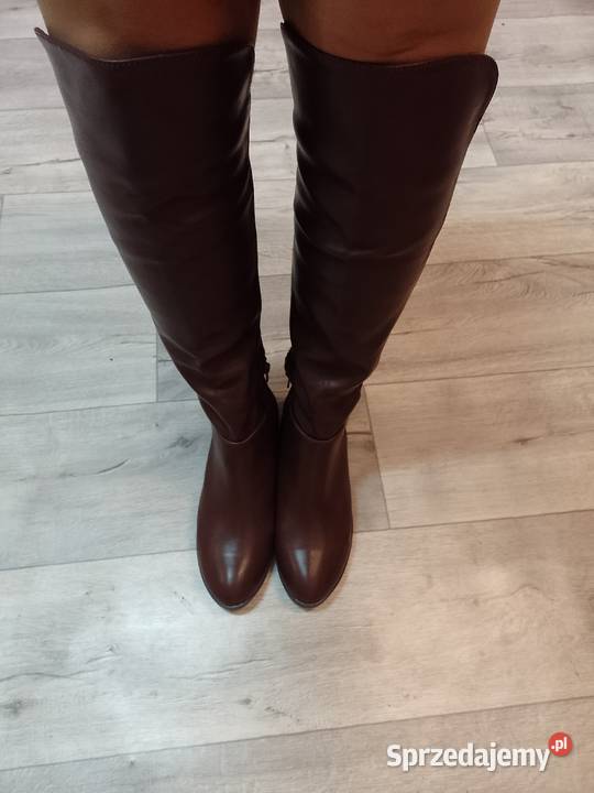 40 Brązowe czekoladowe Kozaki kolano Kraków