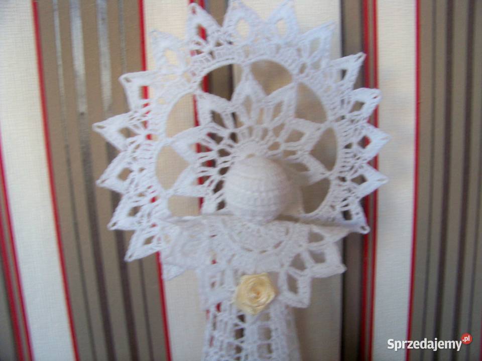 Anioł rękodzieło na szydełku