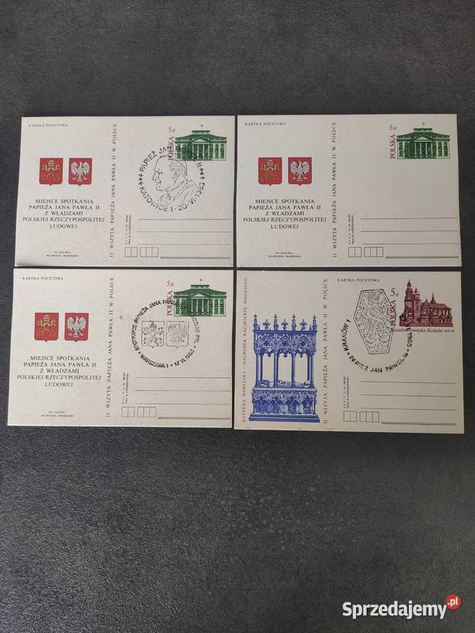 Kartka pocztowa Jan Paweł II II wizyta w polsce Bolesławiec