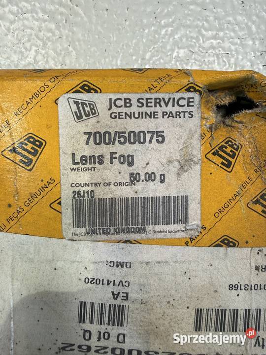 Klosz lampy tylnej światło przeciwmgielne do JCB Kraszewo-Czubaki