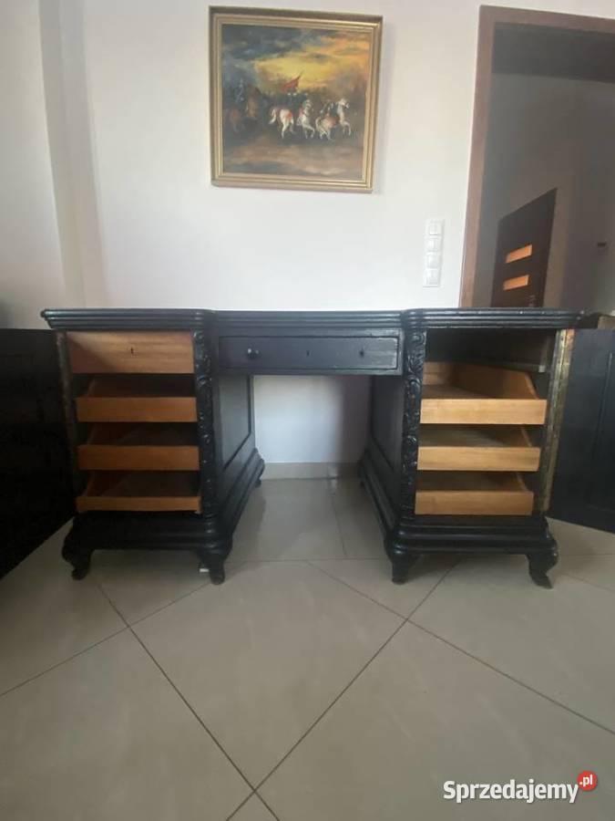 Piękne antyczne biurko idealne do kancelarii 75cm wielkopolskie Poznań