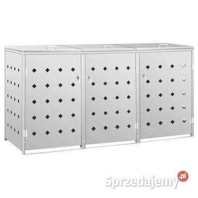 vidaXL Potrójna osłona na kosze na śmieci 240 L Warszawa