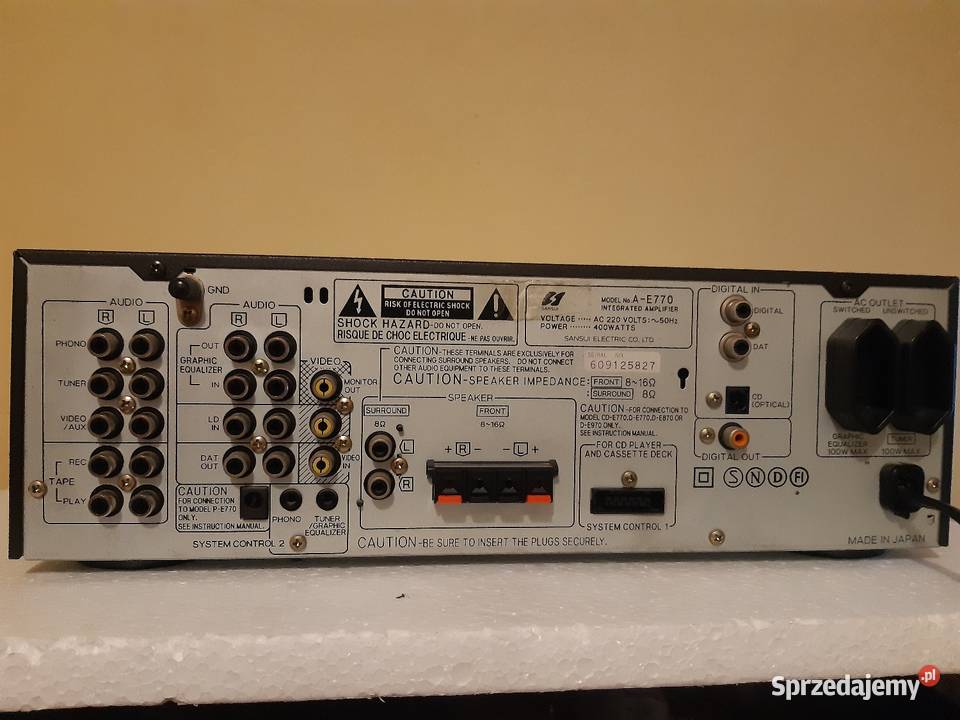 wzmacniacz cyfrowoanalogowy Sansui AE770 Poznań
