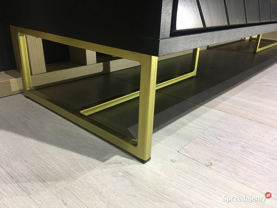 Szafka sideboard 150 czarna fronty jodełka 150cm Warszawa