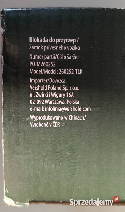 GT antykradzieżowa blokada do przyczep średnica