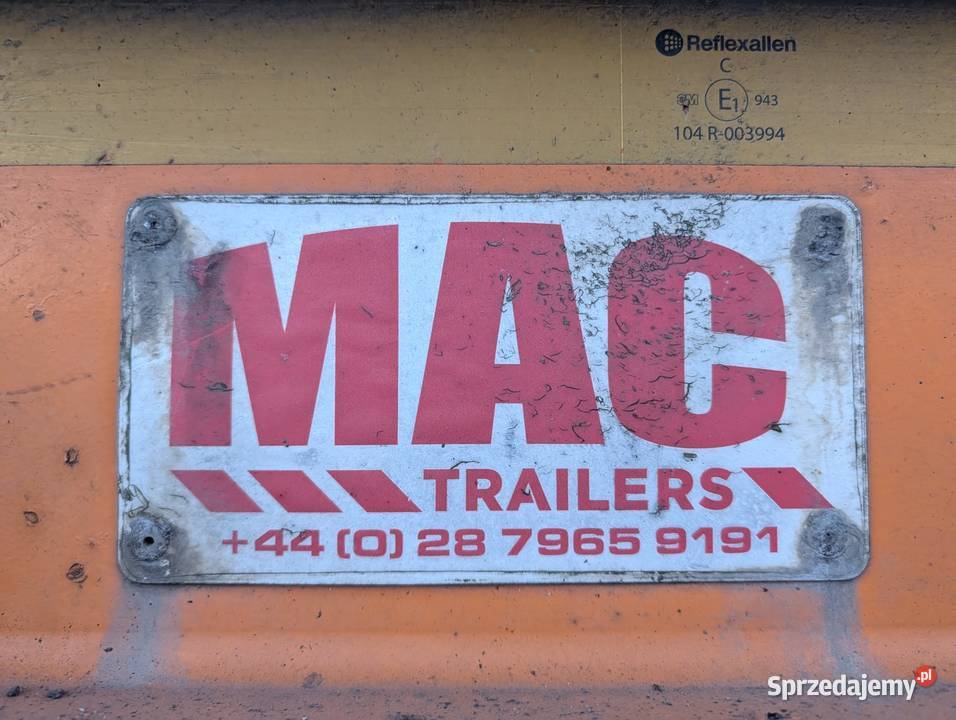 MAC MCCAULEY trzyosiowa Przyczepa Trzyosiowa 3 Ropczyce