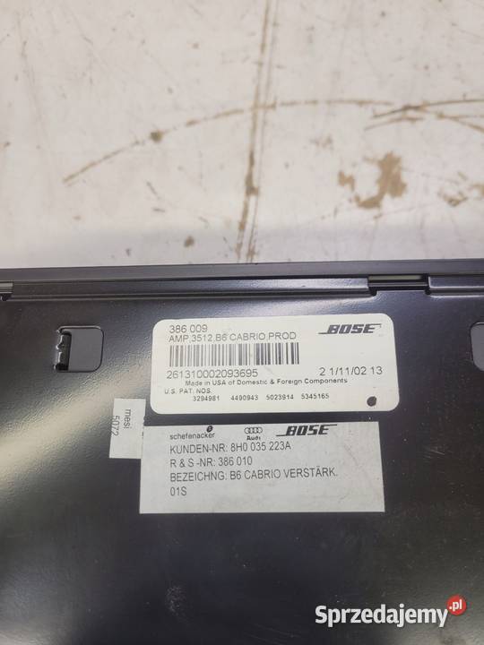 WZMACNIACZ BOSE AUDI A4 B6 CABRIO 8H0035223A śląskie Przystajń sprzedam