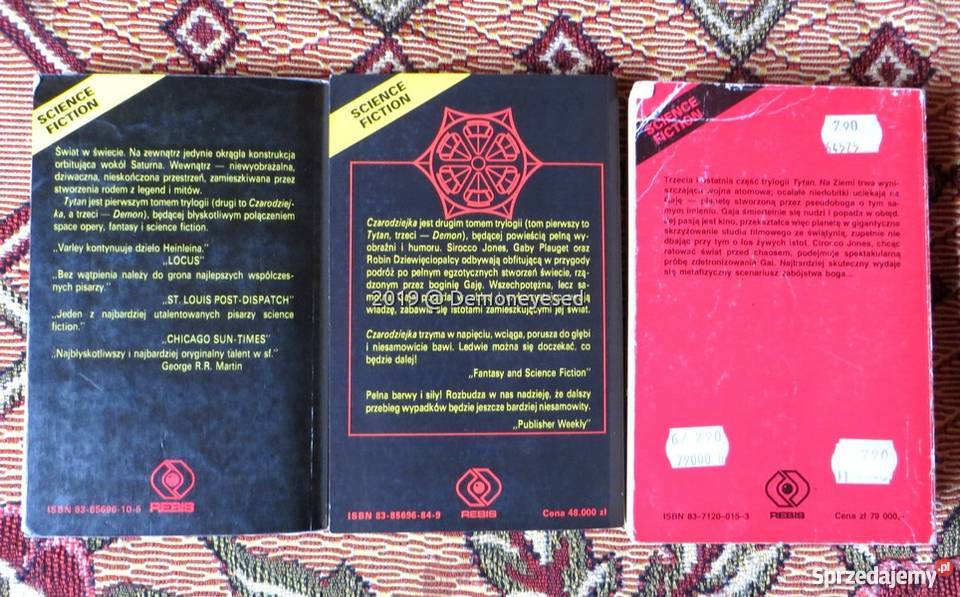 J Varley Tytan Czarodziejka Demon trylogia sf Rok wydania 1993 Kraków