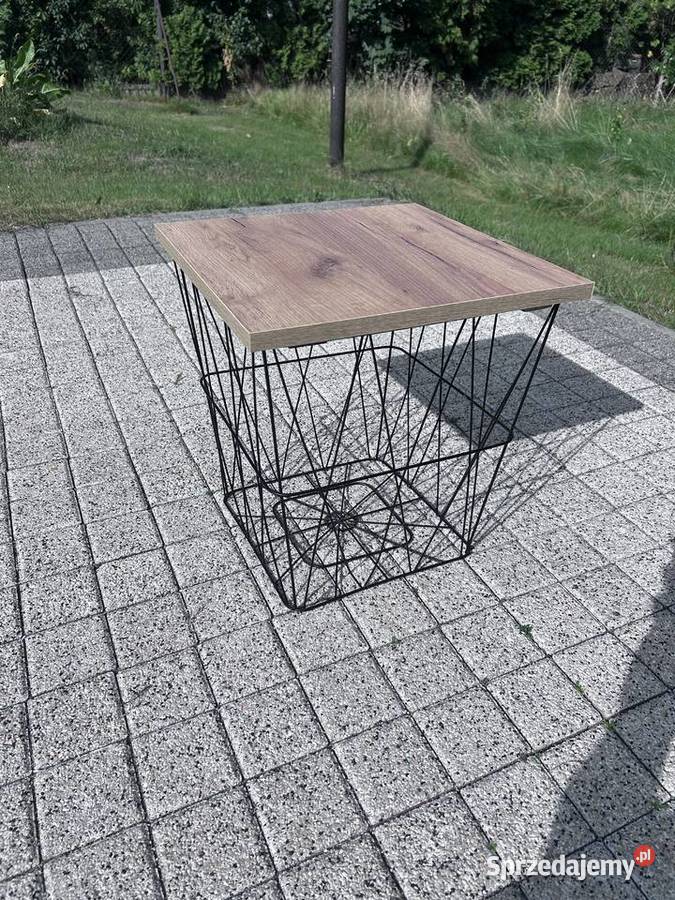 NOWY Stolik kawowy industrialny 4040 schowek pod Rybnik