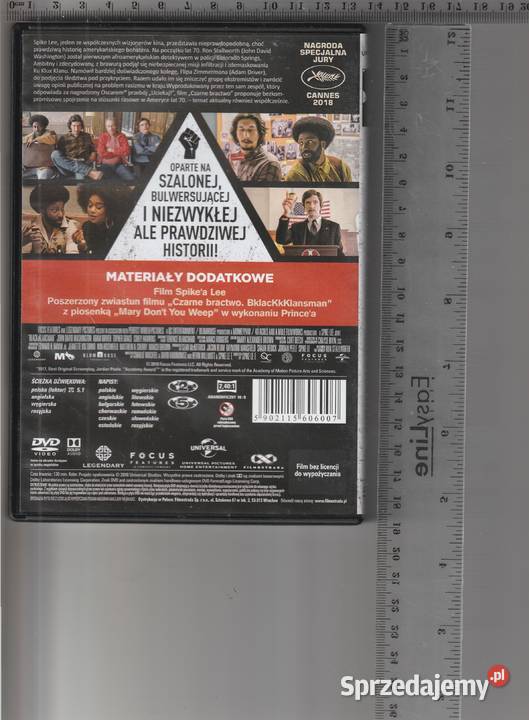 Czarne bractwo Blackkklansman Topher Grace DVD lektor Pruszków