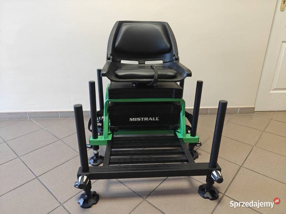 Mistrall X6 fotel obrotowy wędkarski NOWY kosz Międzyrzecz