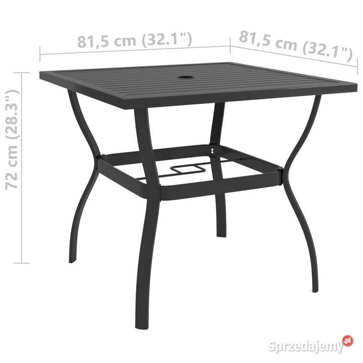 Stół ogrodowy antracytowy 815 x 815 x 72 stal Warszawa