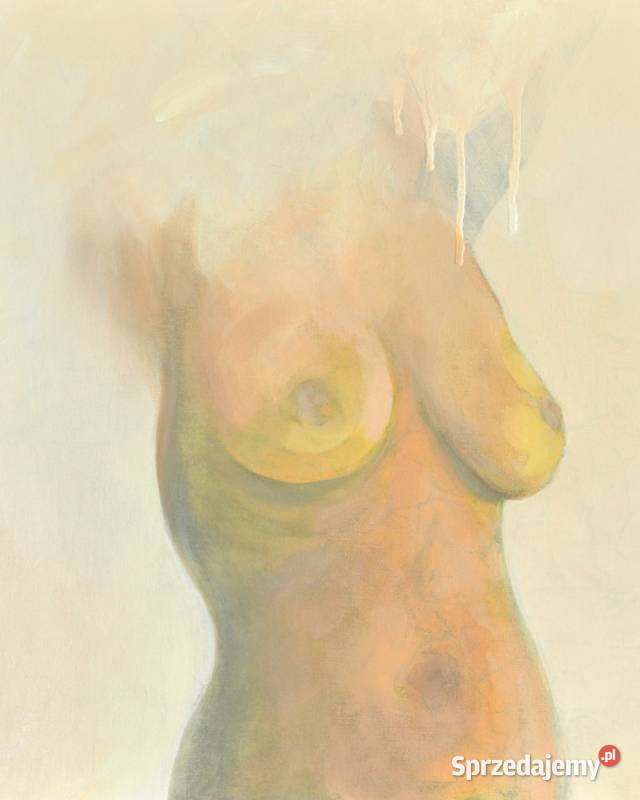 Piękny akt obraz 50x40 olej akryl płyta malarska Dekoracje i ozdoby Szczecin sprzedam
