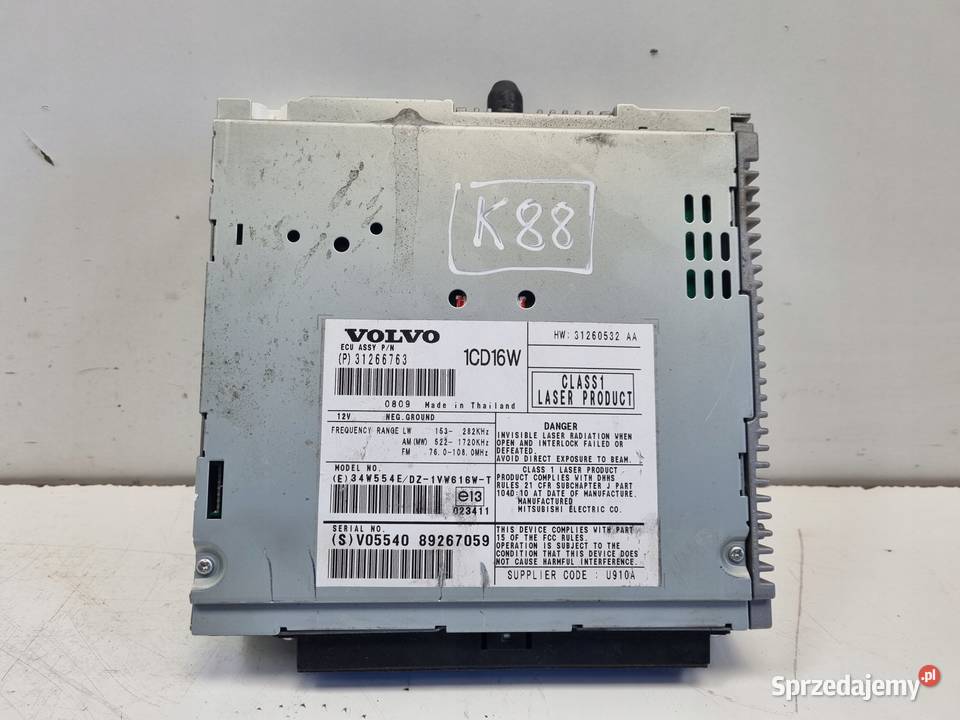Volvo S40 II V50 RADIO CD radioodtwarzacz Rudka