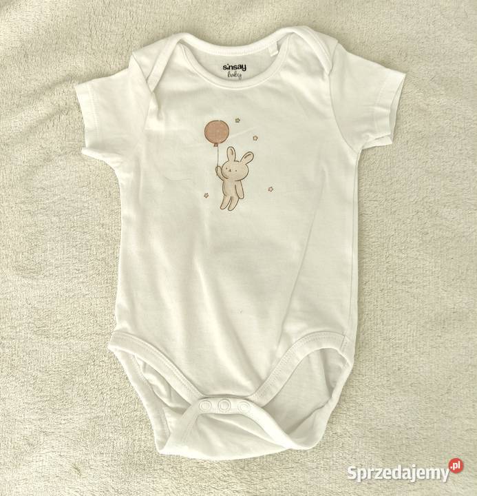 Body niemowlęce Sinsay 62 bawełna białe Bluzki, koszulki i kaftaniki Szczecin