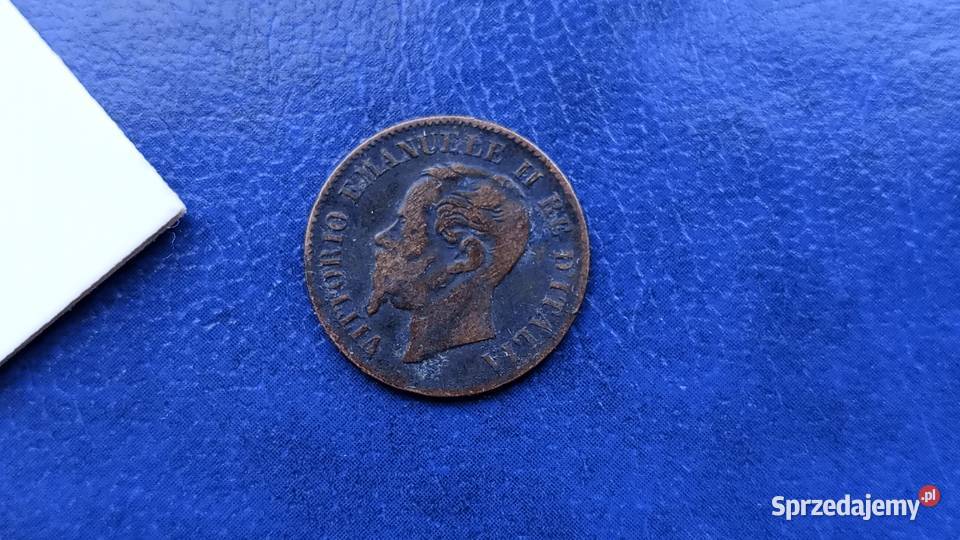 Stare monety 2 centesimi 1862 Włochy Lesko