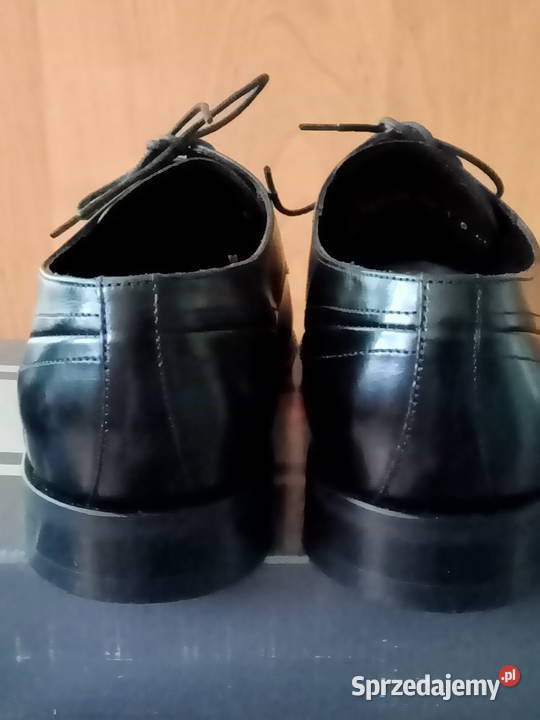 Półbuty skórzane wizytoweczarne Łódź sprzedam