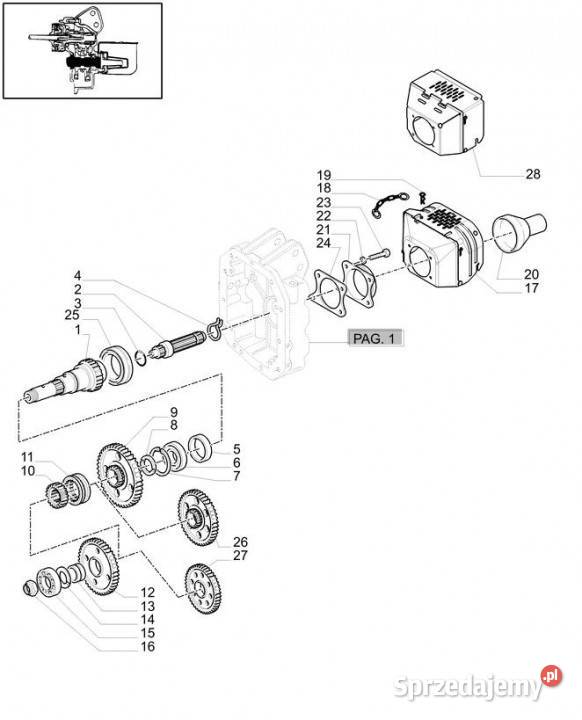 Holland T6010 T6070 Wałek napędowy 65t 262mm l Jastrzębniki