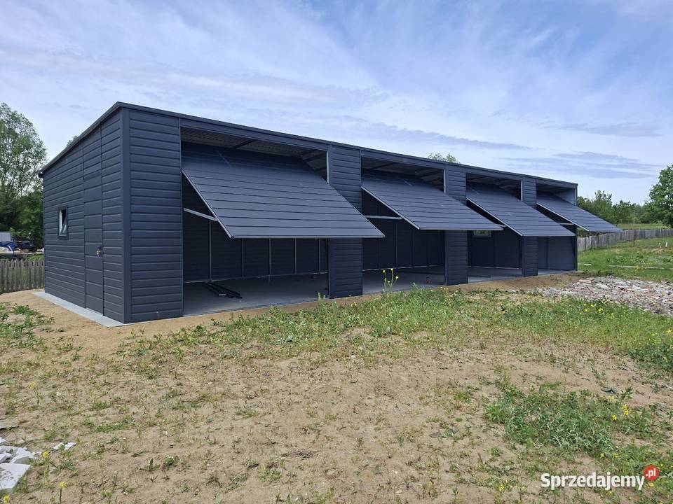 Garaż blaszany Antracyt MAT 15x55m h 273 światła