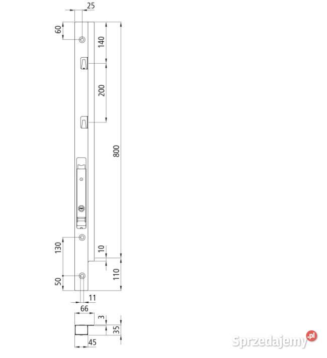 Słupek Blueline 800 mm DL przód prawy Przysieka Polska