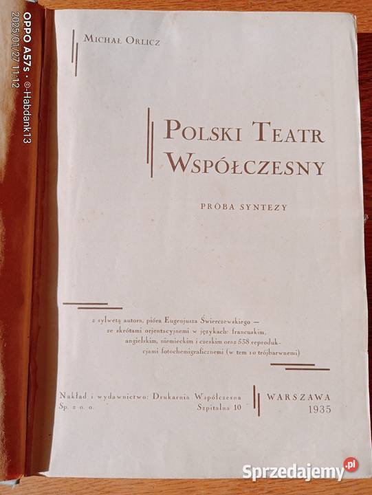 Polski teatr współczesny edycja z 1935r