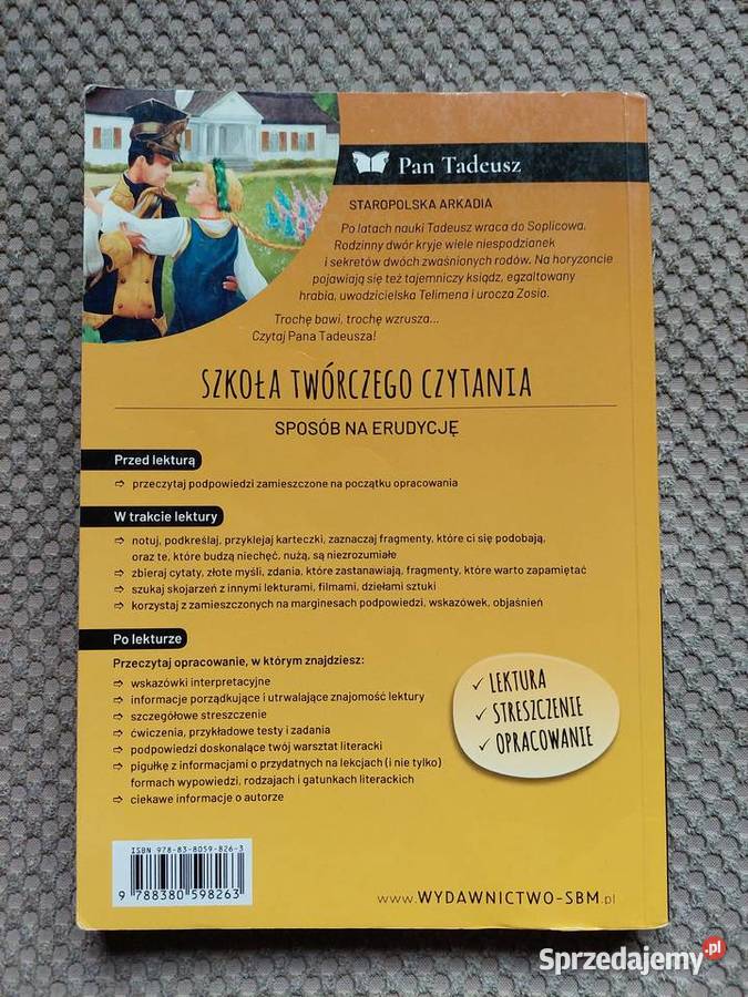 lektura z opracowaniem Pan Tadeusz Adam miękka małopolskie Kraków
