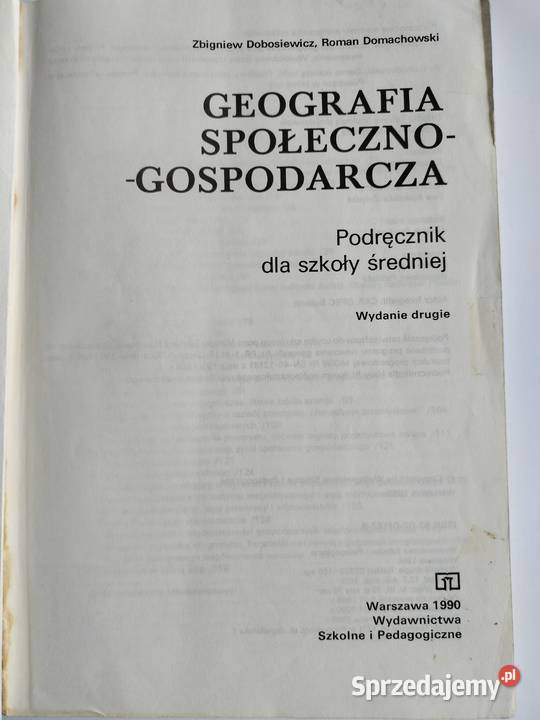 Geografia społecznogospodarcza ZDobosiewicz R Rok wydania 1980 pomorskie Gdynia sprzedam