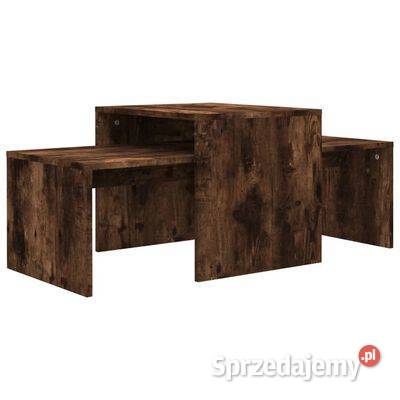 vidaXL Stolik kawowy przydymiony dąb 100x48x40