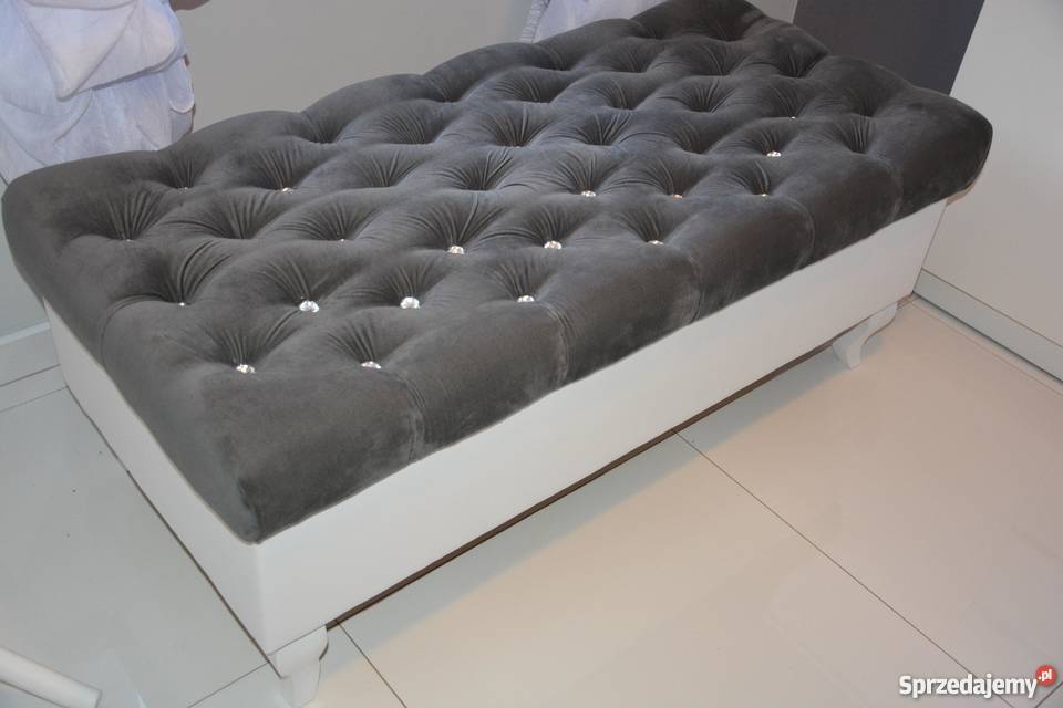 Duża pikowana kryształkami Pufa 120x60 60cm mazowieckie Warszawa