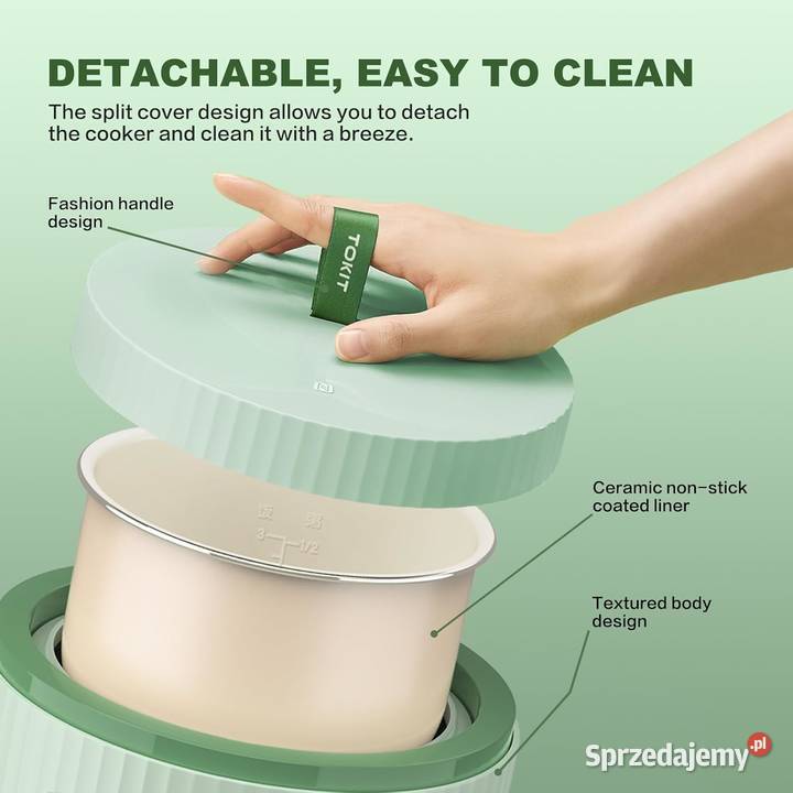 Szybkowar do ryżu zielony Garnki i szybkowary