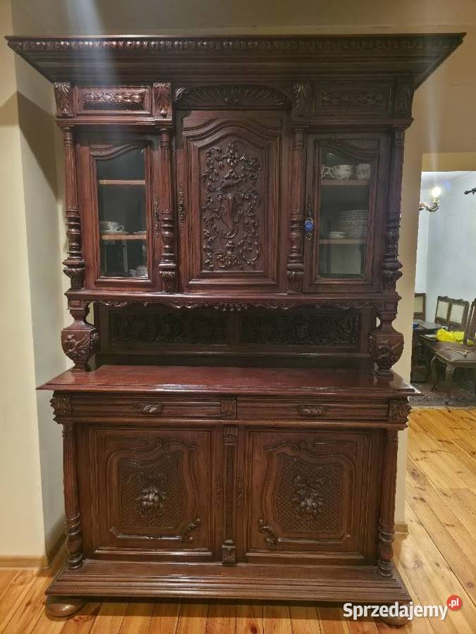 Kredens antyczny drewno orzech