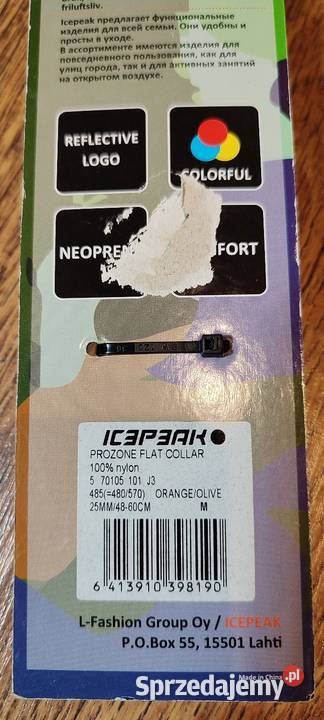 ICEPEAK obroża psa M obwód 48 60 odblaskowe logo Dla psów małopolskie Jasień