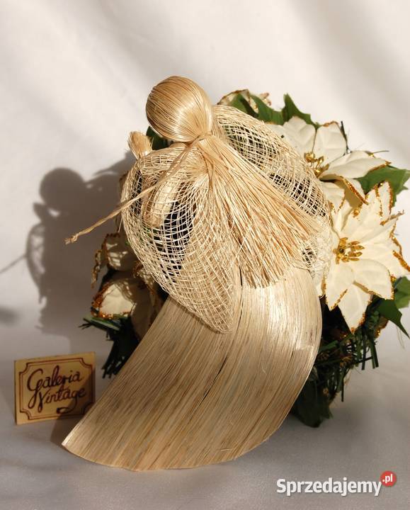 Anioł anioły z włókna abaca sznurka naturalne lubelskie