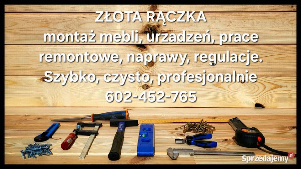 Montaż skręcanie mebli prace remontowe złota Rzeszów