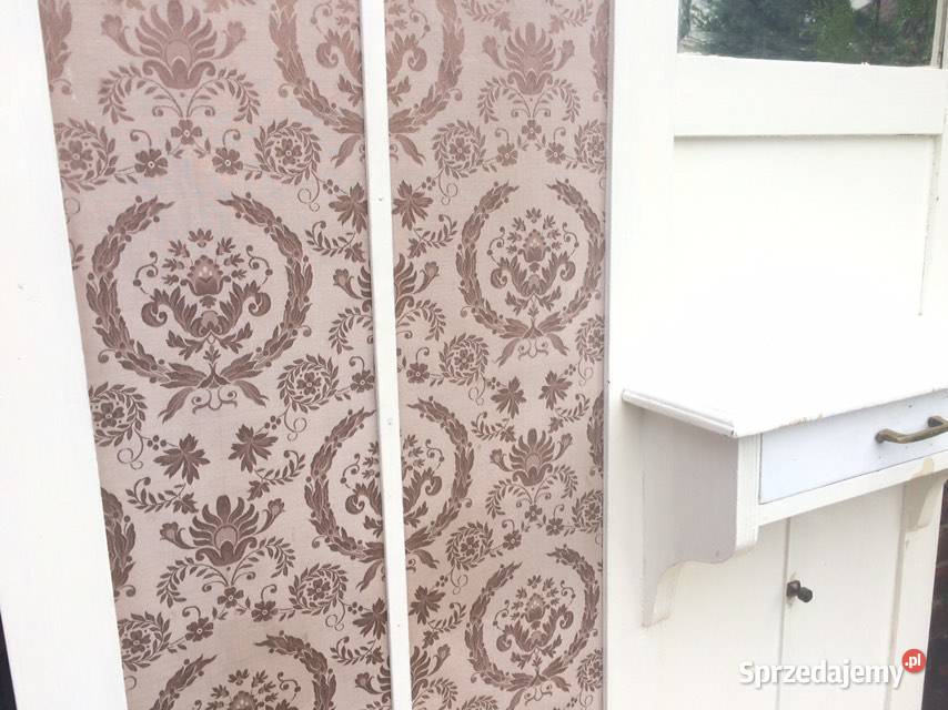 Wieszak ścienny z lustrem zabytkowy meblościanka