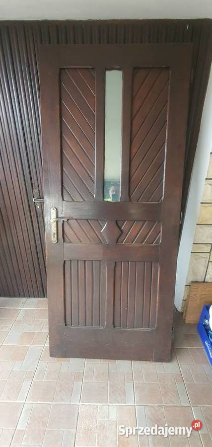 Drzwi dębowe z ościeżnicyą z demontażu Tarnów
