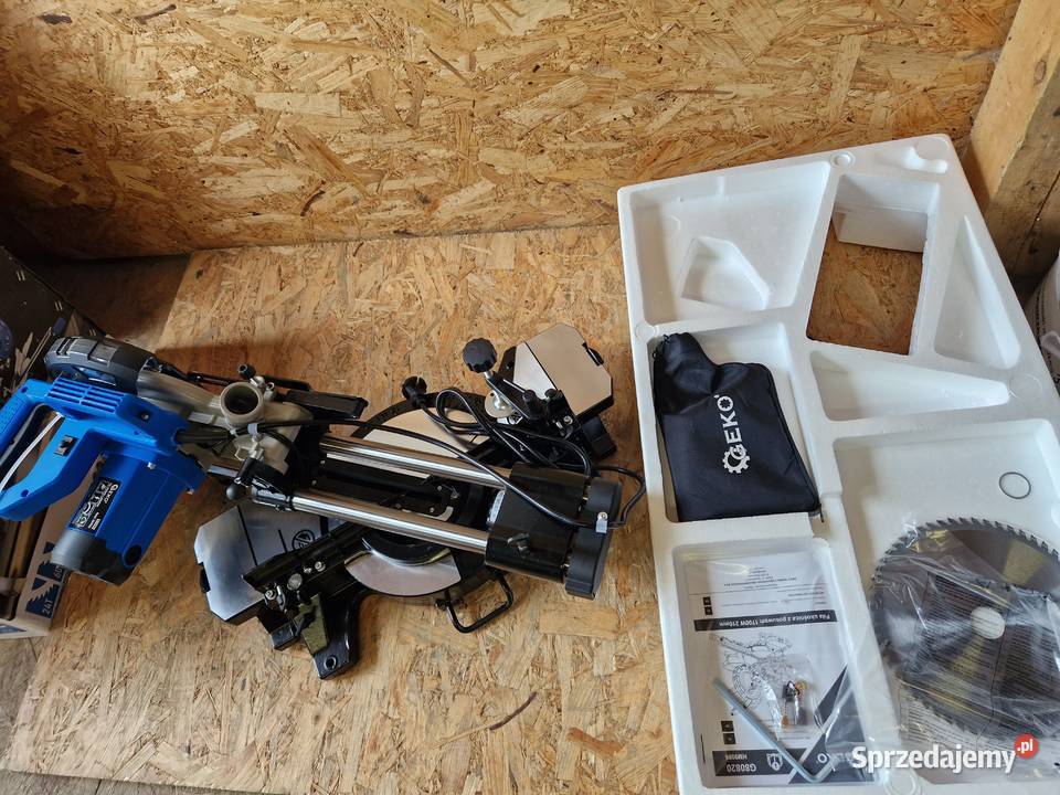 Piła ukośnica z posuwem 1700W 210mm Geko G80820 Piły ukośnice wielkopolskie Głogowa sprzedam