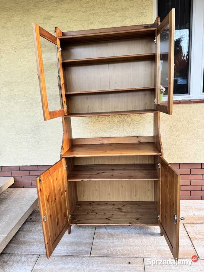 Kredens regał drewniany półki szafka Ikea