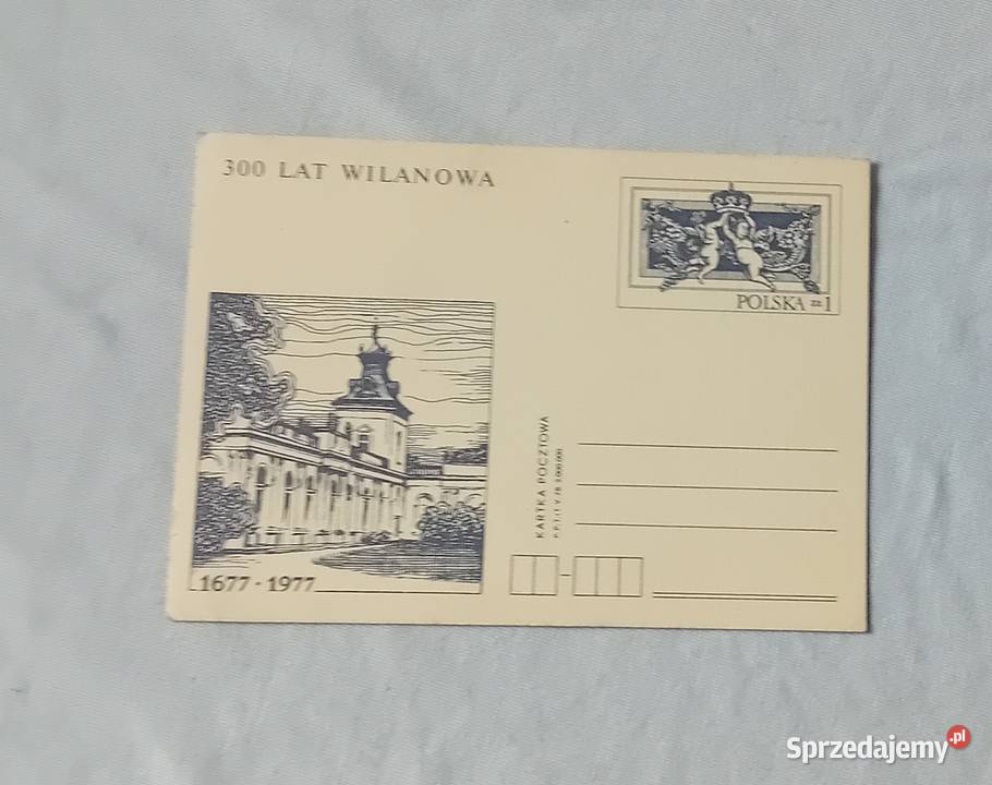 Pocztówka okolicznościowa 300 lat Wilanowa PPTiT wielkopolskie Koźminek sprzedam