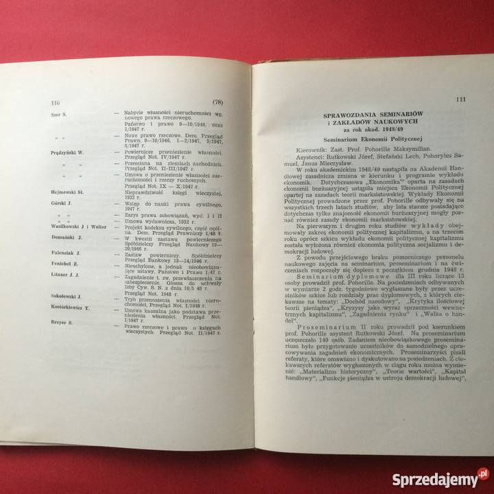 Rocznik akademii handlowej w Szczecinie Szczecin sprzedam