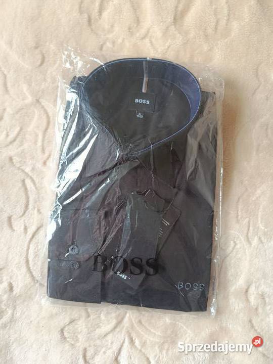 Koszula męska Hugo Boss elegancka czarna rozmiar Białystok sprzedam